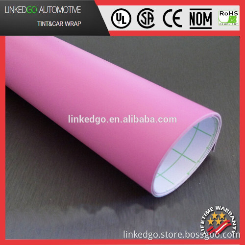 Fashionable car accessories Pink 1.52*30M Wholsale vinyl sticker Matte film car wrap